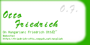 otto friedrich business card